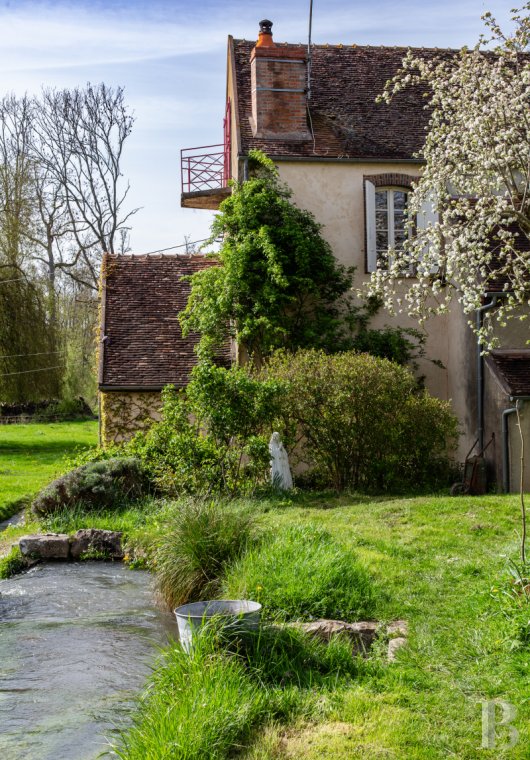 moulins &agrave; vendre - bourgogne - À 1 h 30 de Paris, au milieu de bois et d'un parc traversé par une rivière,  un ancien moulin fondé en titre et ses dépendances