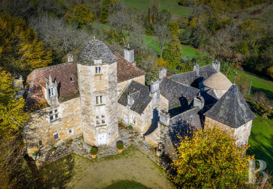 Castles / chateaux for sale - midi-pyrenees - À 20 min de Brive-la-Gaillarde, aux confins du Quercy, un château du 15e s.,  ses dépendances, son parc et sa piscine, entourés de 21 ha de terres libres