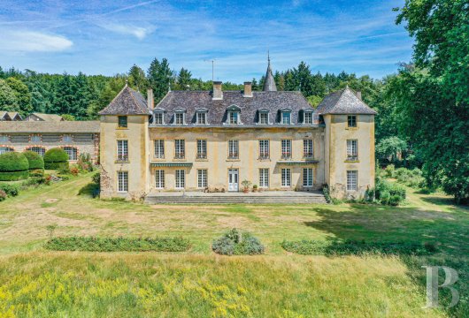bourgogne - Au sud de la Bourgogne, un important domaine à rénover des 18e et 19e s. avec château, dépendances, parc et prairies sur près de 14 ha