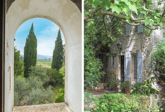 provence-cote-dazur - A singular country residence awaiting renovation,  with a view of the Montagnette hills, Boulbon village and its windmill