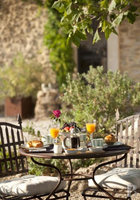 Dans le Vaucluse, aux environs de Beaumes-de-Venise,  une ancienne ferme du 18e siècle bordée de vignes - photo  n°3