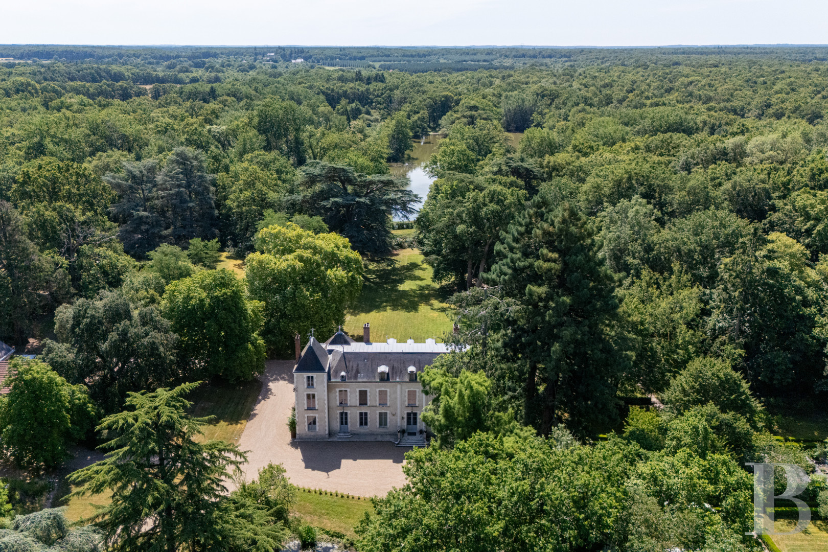 En Sologne, un manoir du 19e siècle et ses dépendances au milieu d’un vaste domaine - photo  n°1
