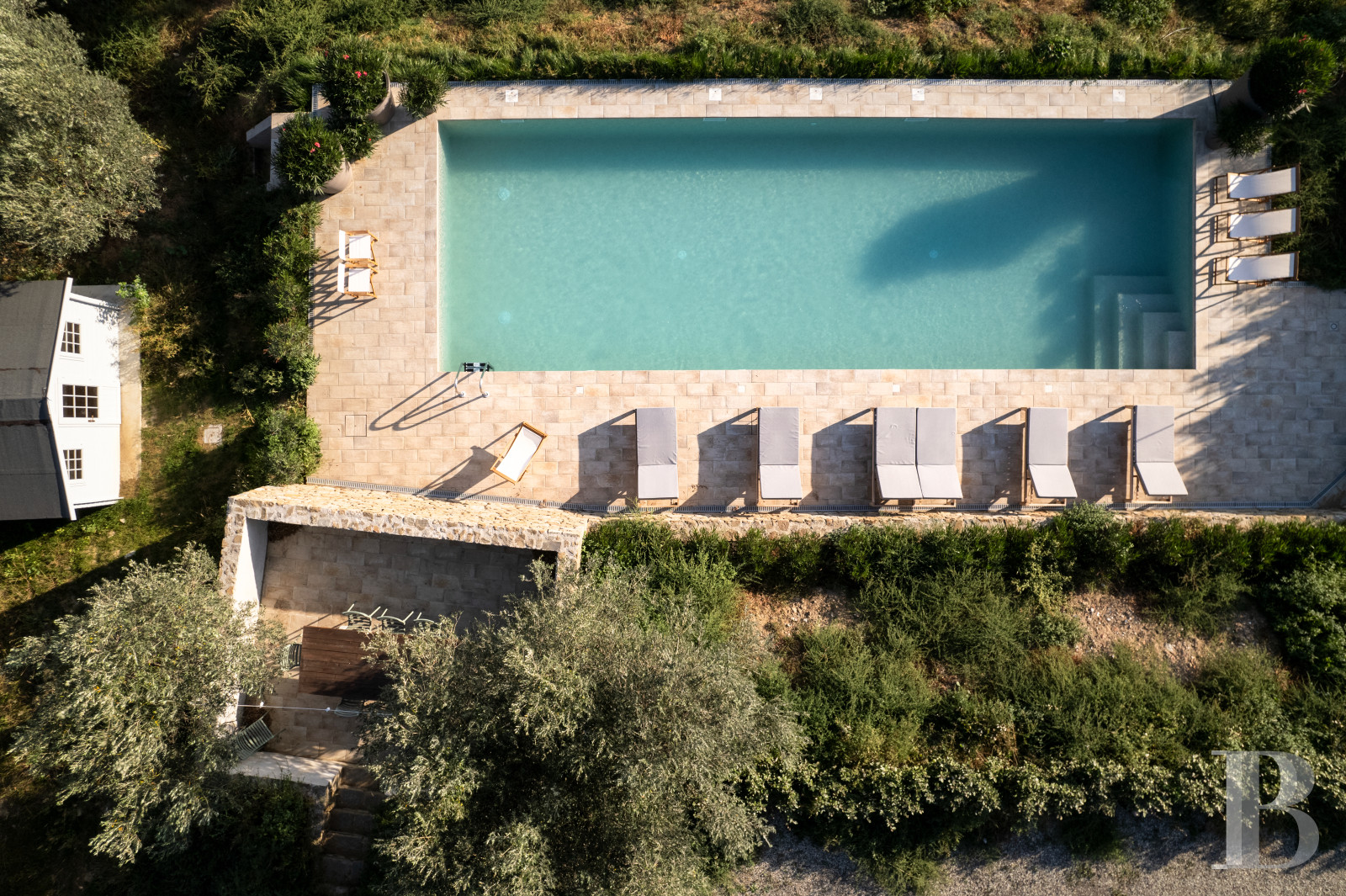 En Toscane, au nord de Vinci et non loin de Florence, une ancienne ferme du 19e siècle au milieu des oliviers - photo  n°31