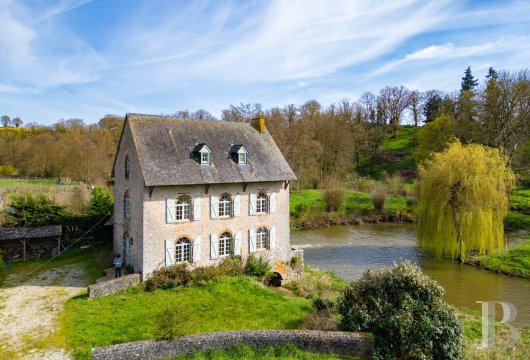 pays-de-loire - An ancient mid-19th century flour mill in the  Erve valley in the Mayenne region. 