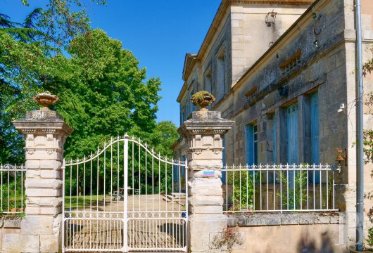aquitaine - À 1 h au nord de Bordeaux, dans les prestigieux vignobles des côtes-de-Bourg,       un domaine viticole avec son château, son chai, ses dépendances, son parc et sa piscine