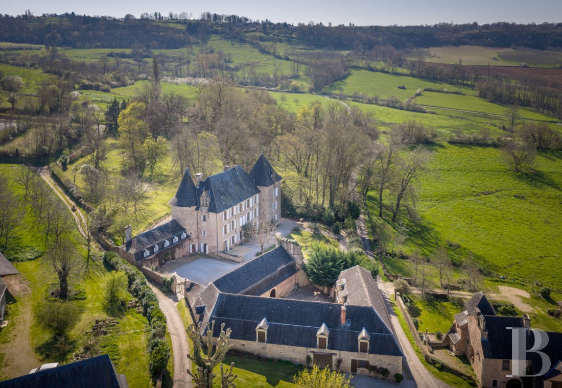 châteaux &agrave; vendre - limousin - Entre Brive-la-Gaillarde et les contreforts du Périgord blanc,  un château du 13e s., ses dépendances et ses vestiges féodaux