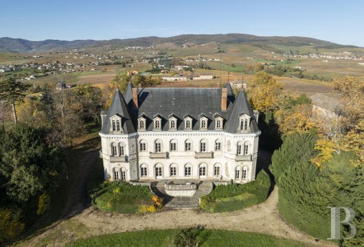 rhones-alps - An 1850s mansion, with a wine store and estate keeper’s house, in 2 hectares of landscaped grounds, 45 minutes from Lyon, on top of a hill in the Beaujolais vineyards