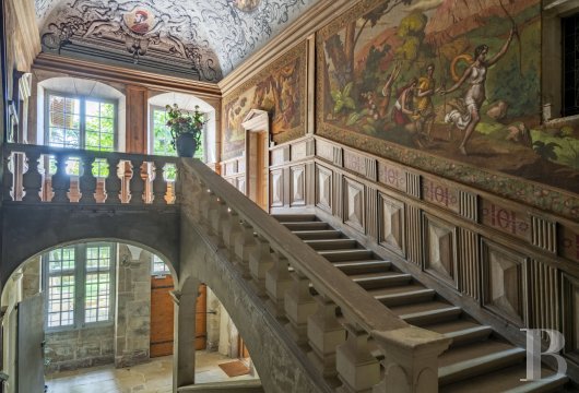 rhones-alpes - Dans la Drôme des collines, au sein du château du Mouchet, inscrit MH,  un appartement de réception, ouvrant sur plus de 5 ha, avec piscine