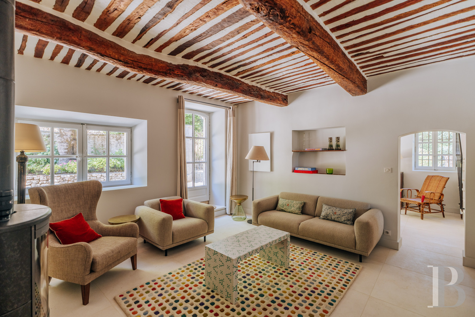 A former 18th-century silkworm farm overlooking the Luberon as far as Mount Ventoux, in Ménerbes, in the Vaucluse department - photo  n°17
