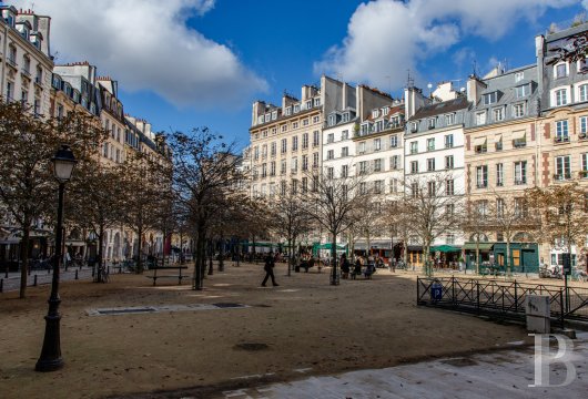 paris - Place Dauphine, l'une des cinq esplanades royales de Paris, un local à usage commercial, en rez-de-chaussée et entresol