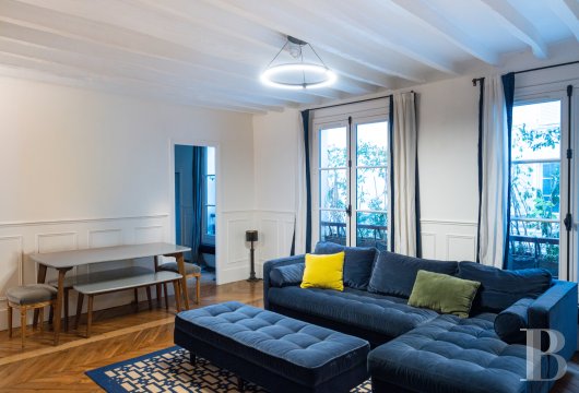 paris - A Parisian apartment renovated by an interior designer, nestled at the back of an edifice's calm inner court in the French capital's 1st arrondissement