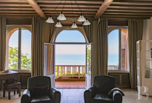 upper-normandy - A 1929 neo-Norman villa with a sea view and a garden covering almost 4,000m², nestled  in the town of Sainte-Adresse on high ground beside the city of Le Havre, Normandy