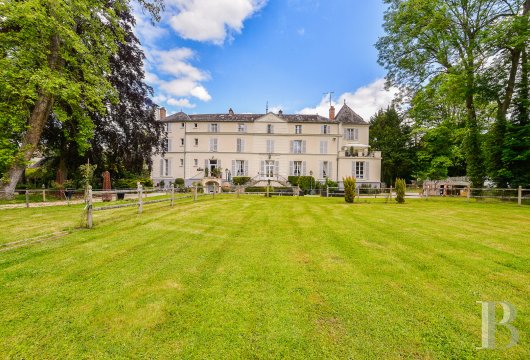 ile-de-france - Un château du 18e s. rénové en hôtellerie et ses dépendances, dans un parc boisé de 11 ha agrémenté d'un étang, à 1 h 30 de Paris