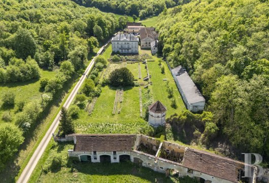centre-val-de-loire - À 2 h de Paris, dans l'Yonne, à l'orée des bois, un château inscrit MH à restaurer entièrement au milieu de ses communs, dont une orangerie et un colombier, sur 10 ha