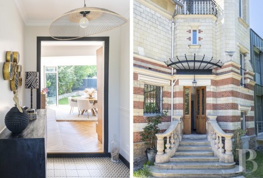 paris - Clamart centre, parc de la Maison-Blanche, une maison de caractère rénovée avec soin,  son extension récente, sa vaste réception, ses six chambres et son jardin plein sud