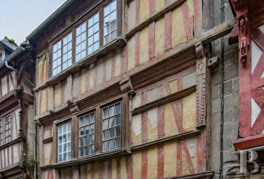 brittany - A 16th-century half-timbered house listed as a historic monument  in the historic centre of Lannion 