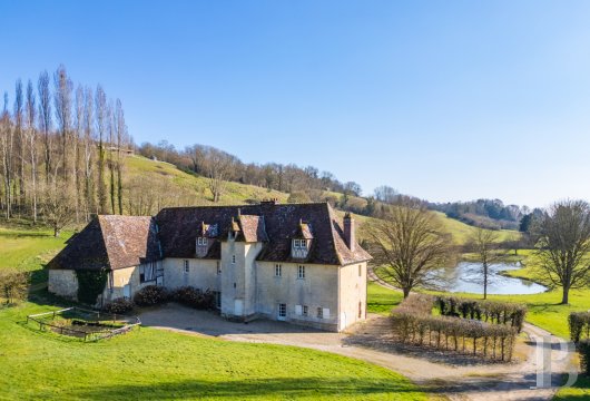 lower-normandy - An imposing 16th century manor house with listed as a historic monument and outbuildings  in the middle of almost 24 hectares of rolling countryside, 5 km from Lisieux 