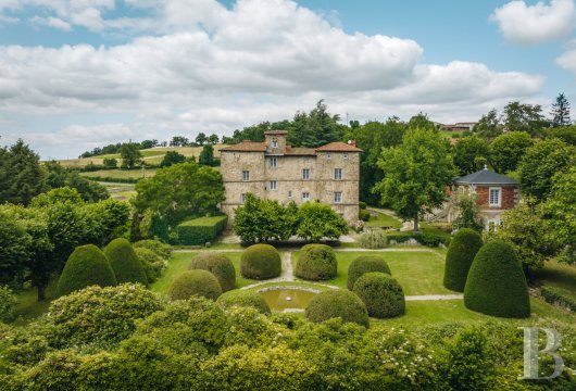 rhones-alpes - Dominant la plaine du Forez, à 20 min de Saint-Etienne,  un château du 16e s., ses dépendances dont deux pavillons du 18e s. et son parc de 4 ha