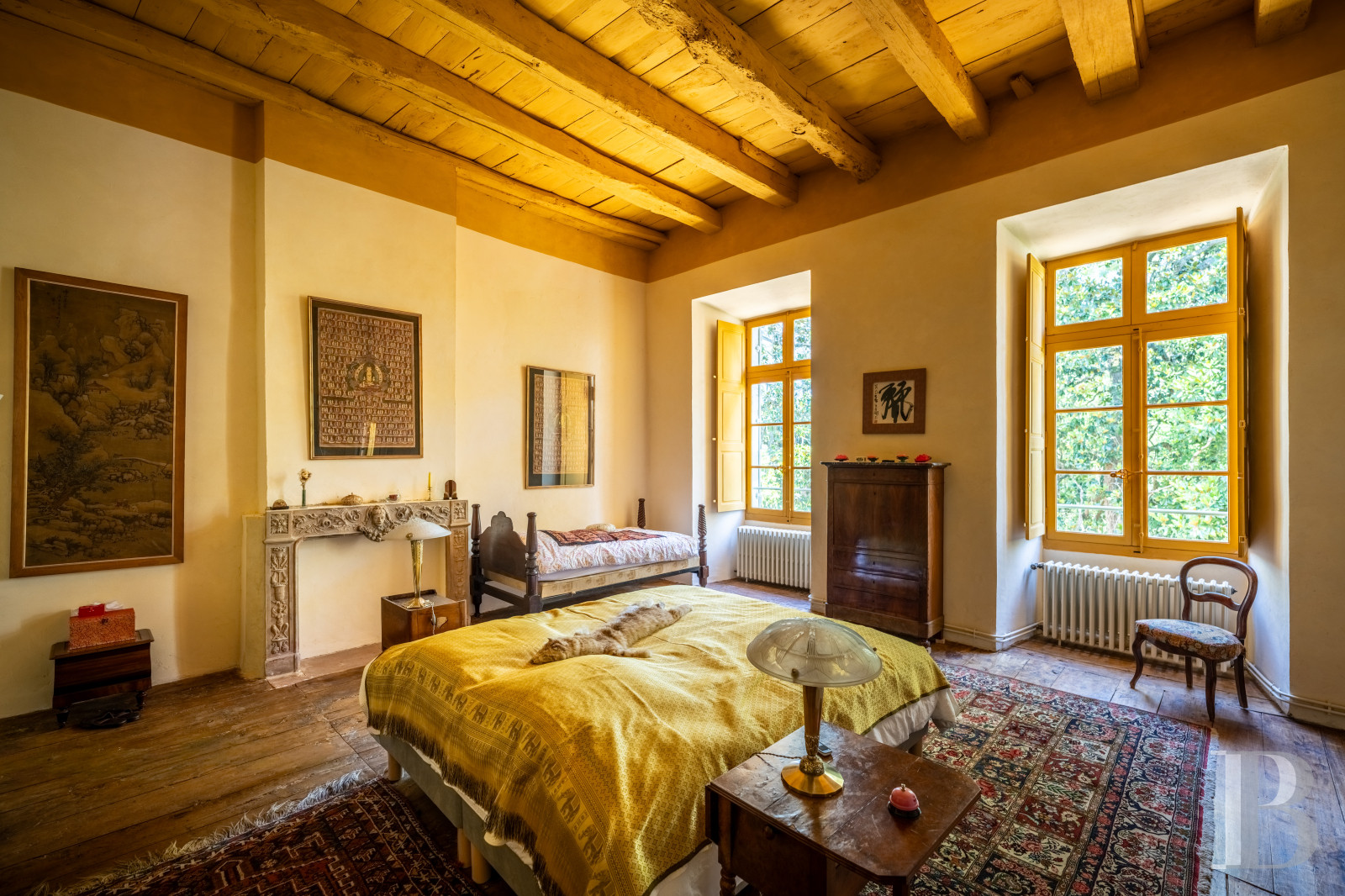 Dans le Lot-et-Garonne, à l’est de Villeneuve-sur-Lot, un château d’origine médiévale surplombant la rivière  - photo  n°26