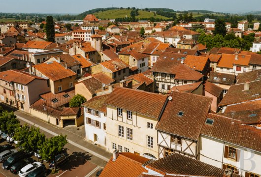 rhones-alps - A renovated 14th-century dwelling with an interior courtyard and  medieval tower, in the middle of a historical Brionnais city, in the south of Burgundy