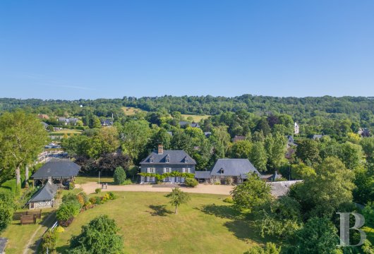 lower-normandy - An elegant manor with traditional local traits, nestled close to the sea, among hedge-lined meadows in Normandy’s Pays d’Auge province

