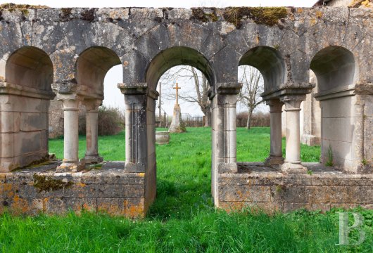 burgundy - A former priory from the 13th century, listed as a historical monument and nestled in the Morvan regional nature park in Burgundy