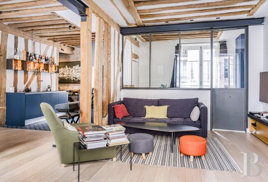 paris - Dans le Marais, proche de la rue des Rosiers,  un appartement de 75 m² rénové avec goût