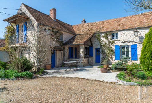 ile-de-france - À moins d’1 h de Paris, dans un village de la vallée de Chevreuse,  une ancienne ferme réhabilitée avec piscine, dépendances et parc