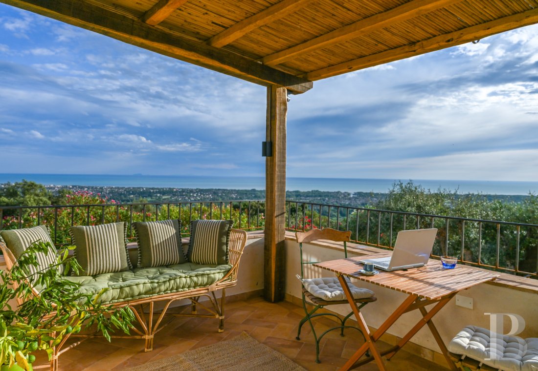 En Toscane, près de Pietrasanta, sur la côte méditerranéenne,  une maison sur les hauteurs au milieu de son oliveraie - photo  n°22