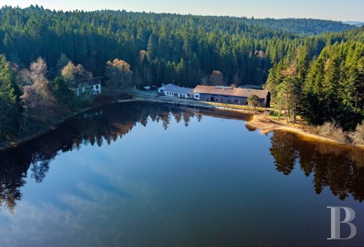 auvergne - En Haute-Loire, à 8 min de La Chaise-Dieu, 
 deux maisons d'une surface totale de 1 250 m², un parc boisé de 7 ha et un lac de 22 ha