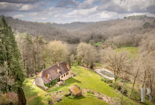 aquitaine - En Périgord noir, un domaine de 48 ha à l'écart du monde, avec maisons de maître et d'amis, piscine et un hameau à faire revivre, au milieu des bois