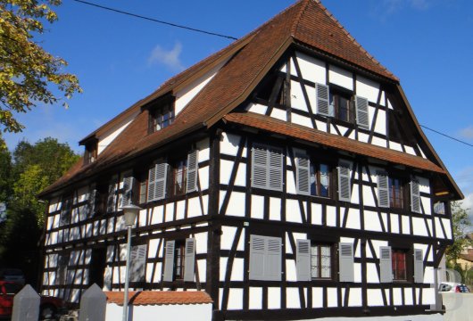 alsace - À 30 min de Mulhouse et Belfort, dans un village du Sundgau, une ferme traditionnelle alsacienne du 18e s., réhabilitée en logements 