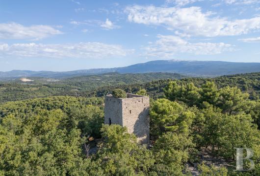 paca - À 40 min d’Avignon, dans la commune de Venasque,  une tour de guêt du 13e s., sa vue panoramique, sa bergerie, son bassin et ses 7 ha