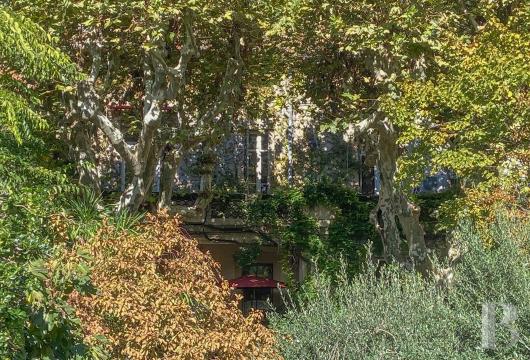 paca - Dans Avignon intramuros, un discret hôtel particulier du début du 20e s., à l'abri de son vaste parc arboré avec terrasse, piscine et garage  