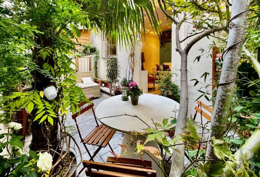 paris - Rive gauche, dans le carré des antiquaires, un appartement rénové avec goût et sa terrasse végétalisée de plain-pied