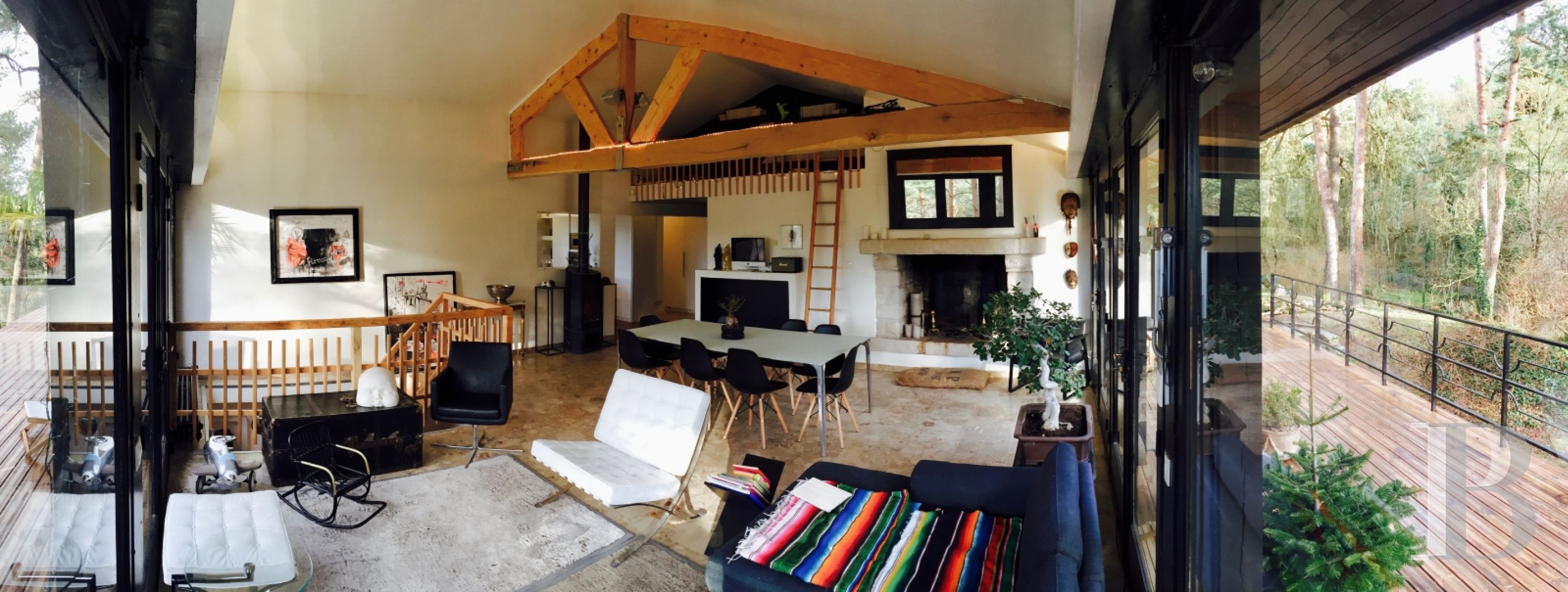 Dans la forêt de Fontainebleau,  une « Prairie House » à la française  - photo  n°5