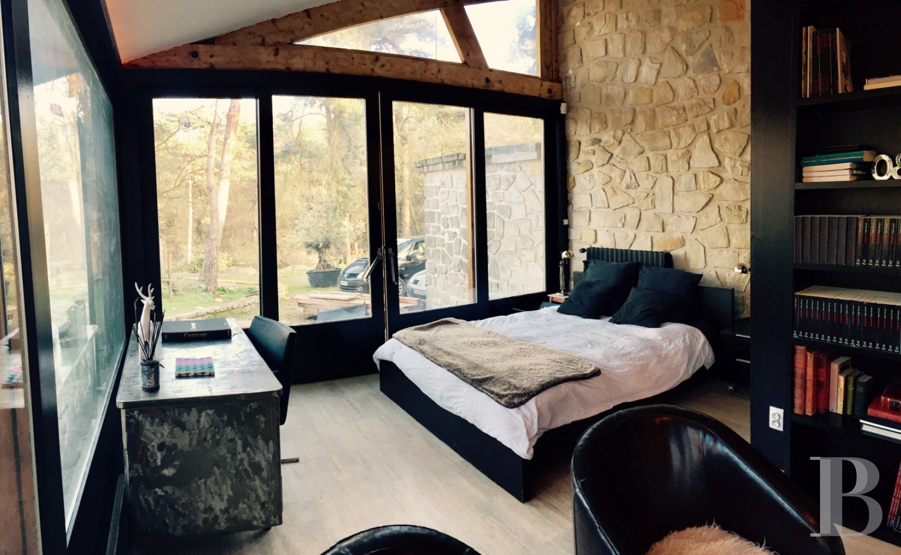 Dans la forêt de Fontainebleau,  une « Prairie House » à la française  - photo  n°7